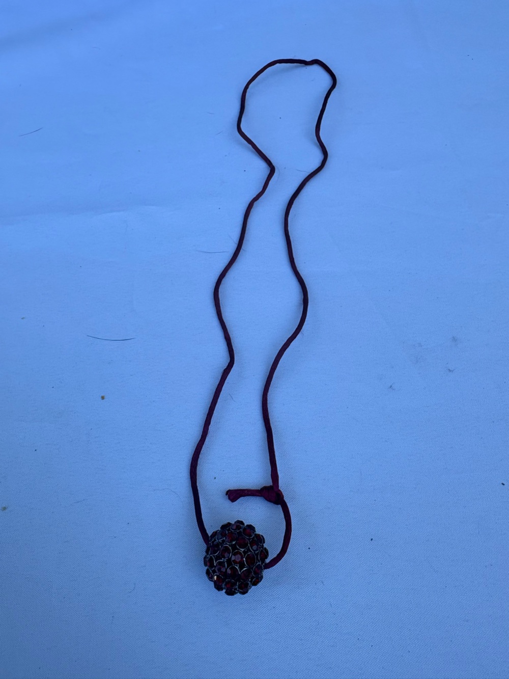 Red Beaded Pendant Necklace - Women's Jewelry